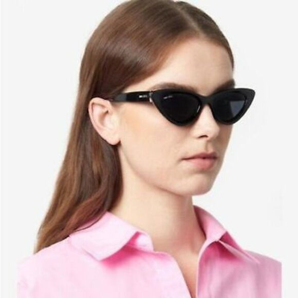 Jimmy Choo Women Sunglasses Black Grey Cat Eye ADDY/S 0807 BRAND NEW - Picture 6 of 14